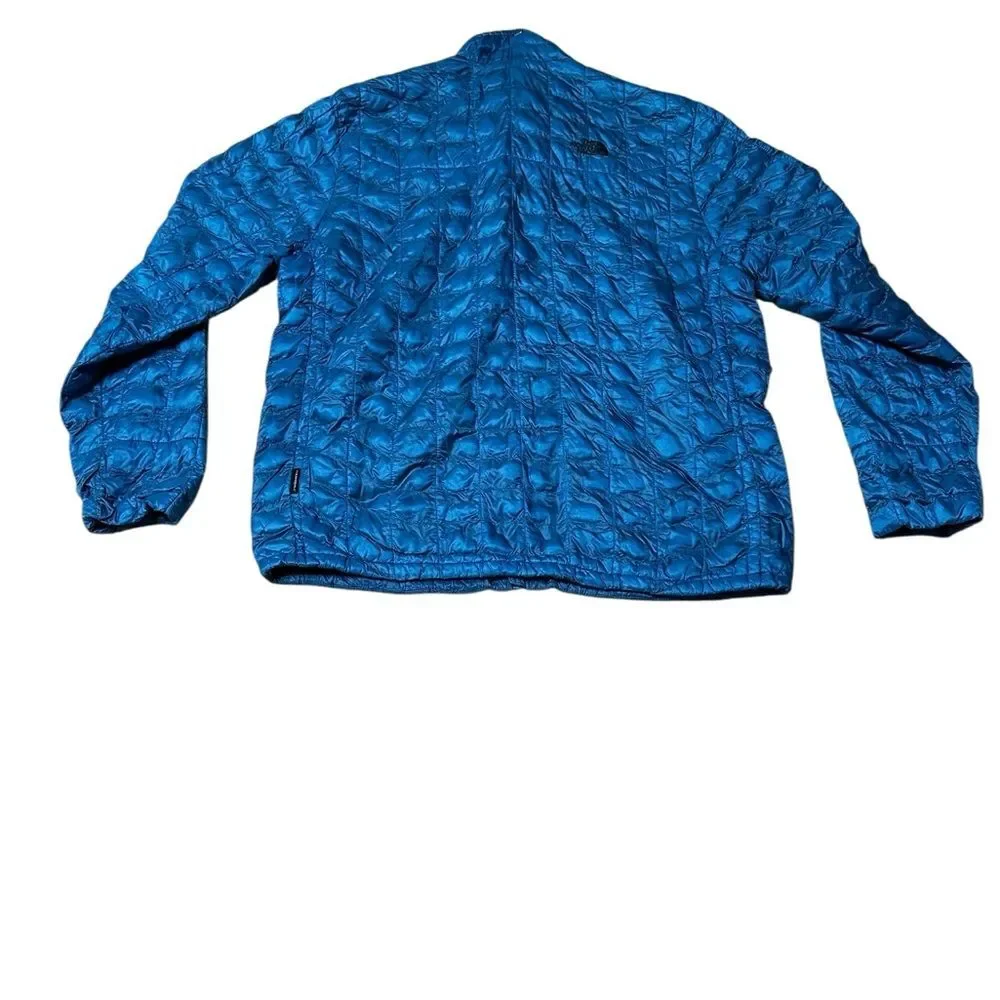 The North Face Thermoball Puffer Jacket M XL Blue Lightweight Full Zip Outdoor
